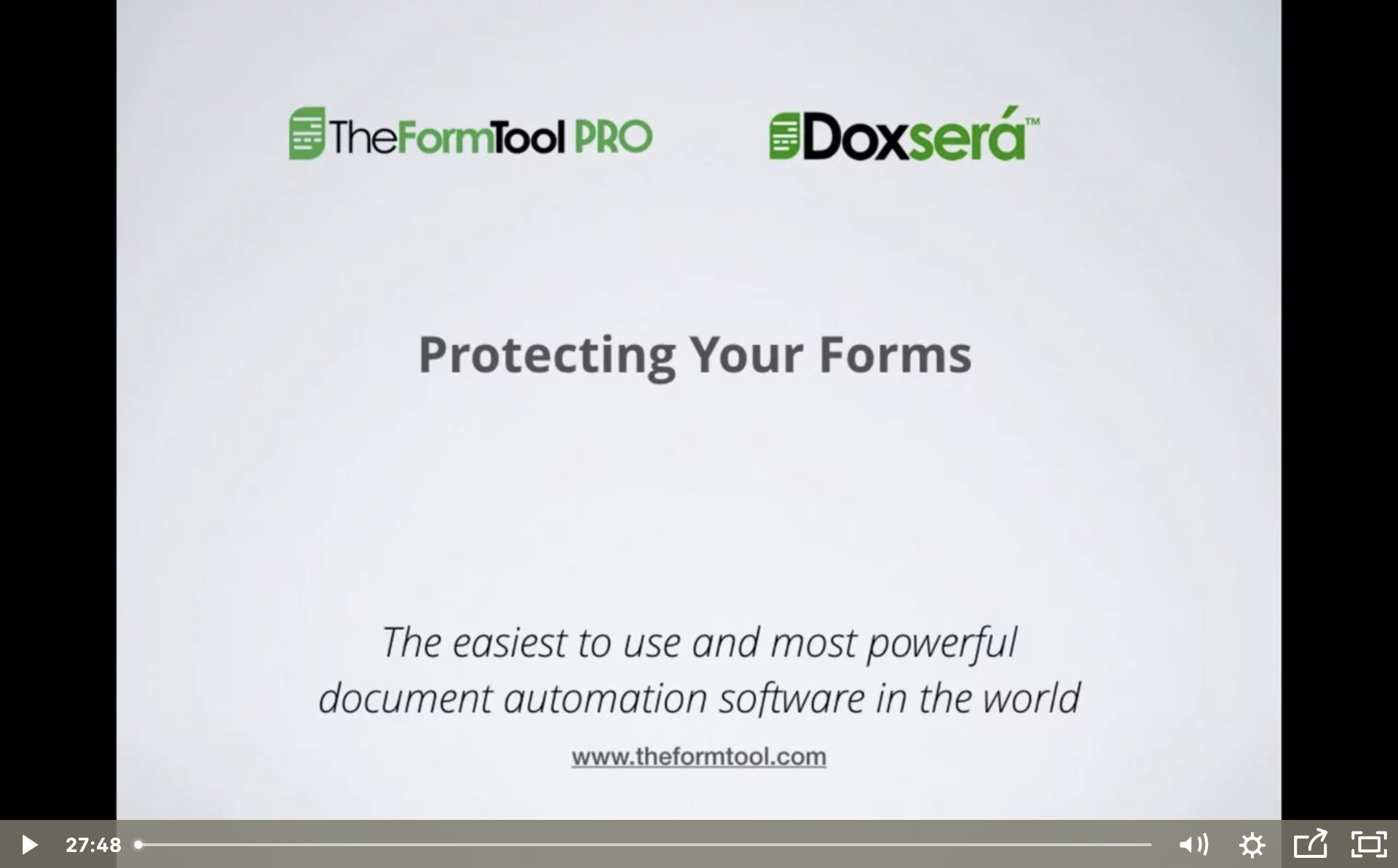 Protecting Your Forms video