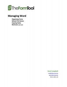 Managing Word