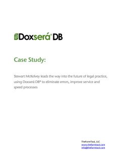 Stewart McKelvey Doxserá DB Case Study